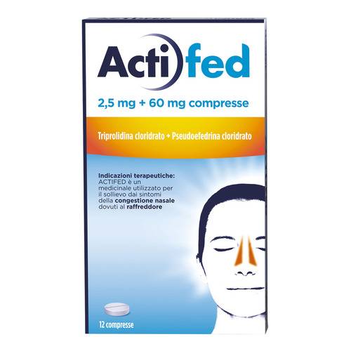 Actifed 12 compresse 2,5 mg+60 mg Actifed 12 compresse 2,5 mg+60 mg