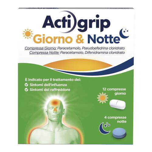 Actigrip giorno e notte 16 compresse Actigrip giorno e notte 16 compresse