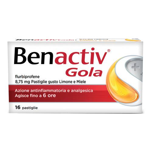 Benactiv gola 16 pastiglie limone miele Benactiv gola 16 pastiglie limone miele