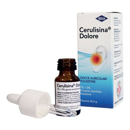 Cerulisina dolore gocce auricolari flacone 6g Cerulisina dolore gocce auricolari flacone 6g