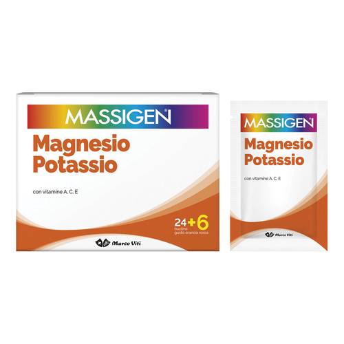 Massigen magnesio e potassio 24+6 bustine Massigen magnesio e potassio 24+6 bustine